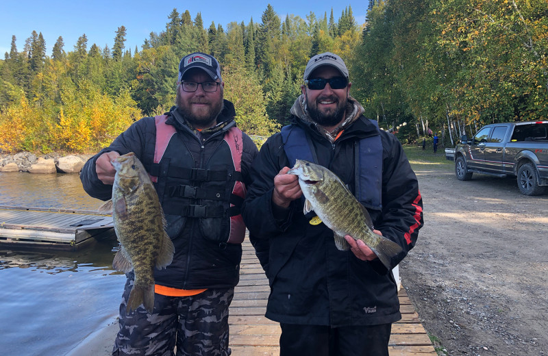 Fishing at Pakwash Lake Camp.