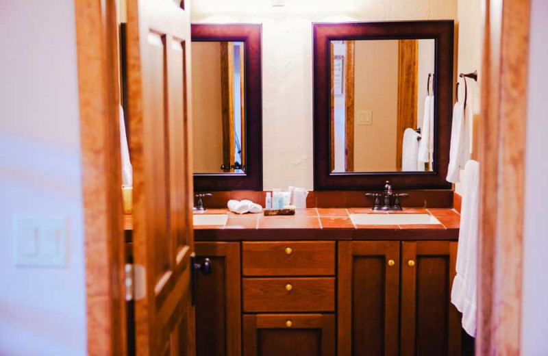 Guest bathroom at Lajitas Golf Resort.