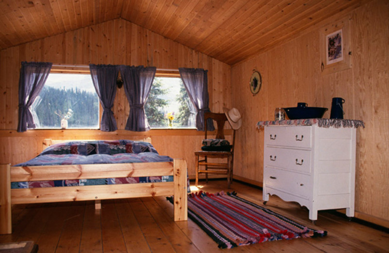 Cabin bedroom at The Outpost at Warden Rock.