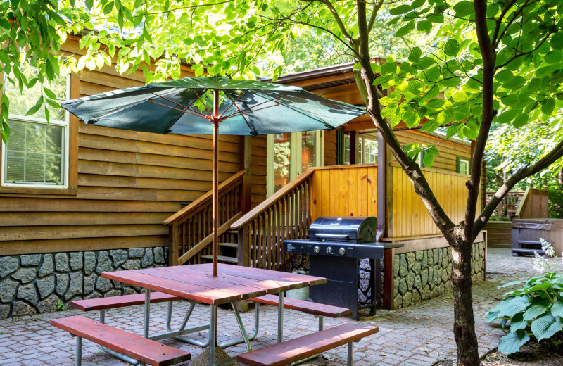 Cabin exterior at Yogi Bear's Jellystone Park Hagerstown.