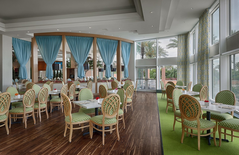 Dining at Moody Gardens Hotel.