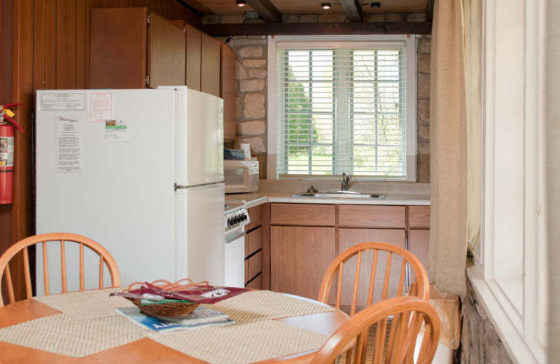 Cottage kitchen at The Shallows Resort.