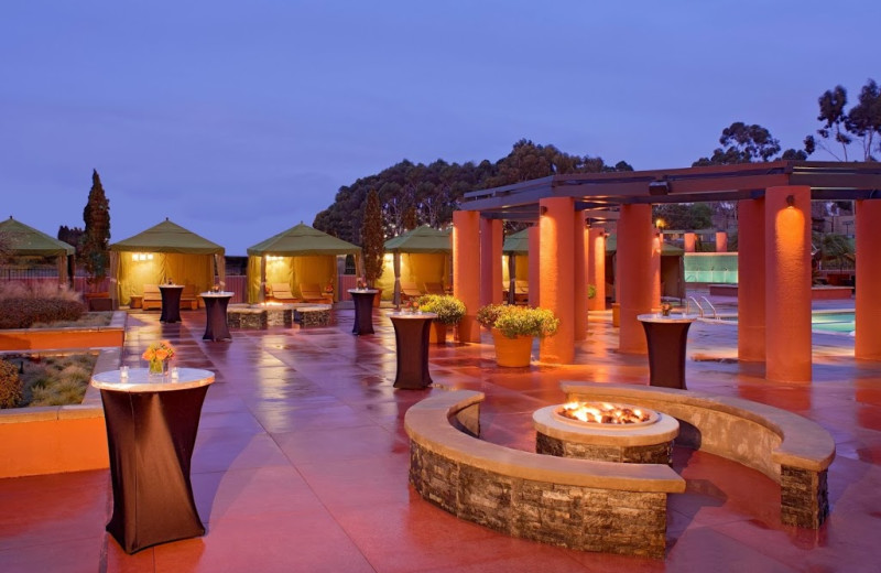 Pool and patio at Hyatt Regency La Jolla at Aventine.