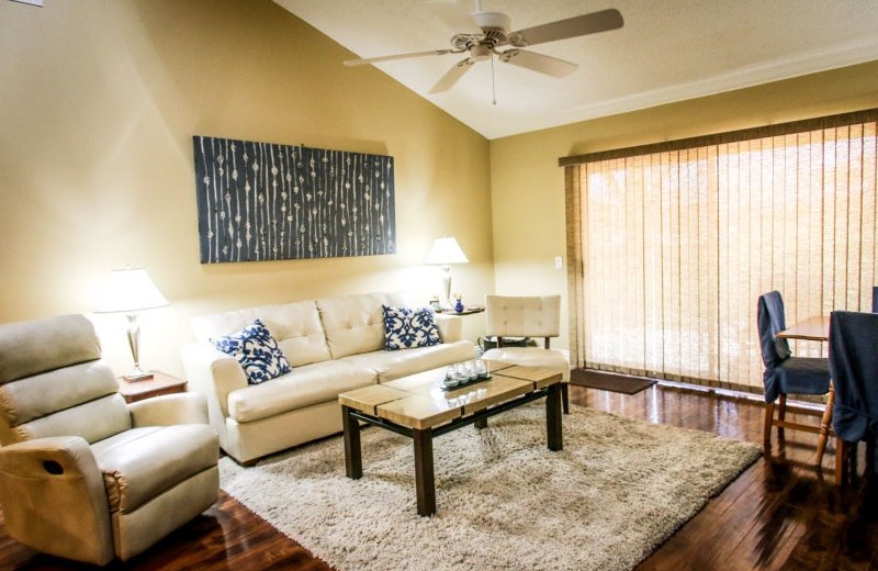 Rental living room at Country Club and Resort Rentals.