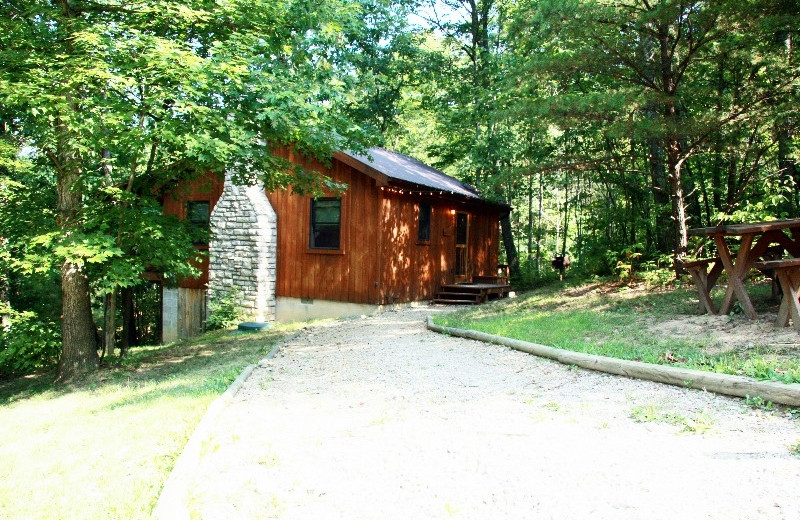 Cabin exterior at Hocking Hills Cabins.