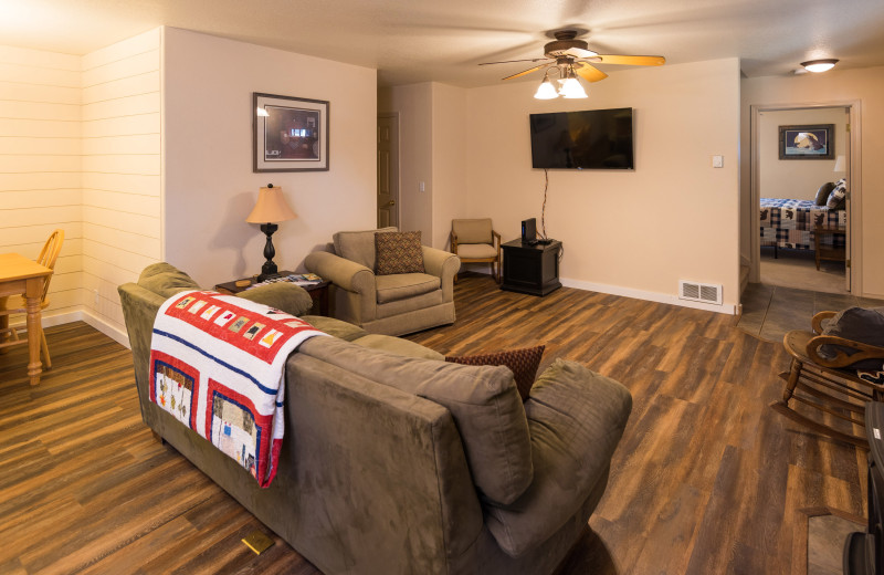 Rental living room at Sisters Vacation Rentals.