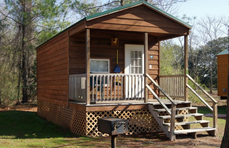 Cabin exterior at Lone Star Yogi.