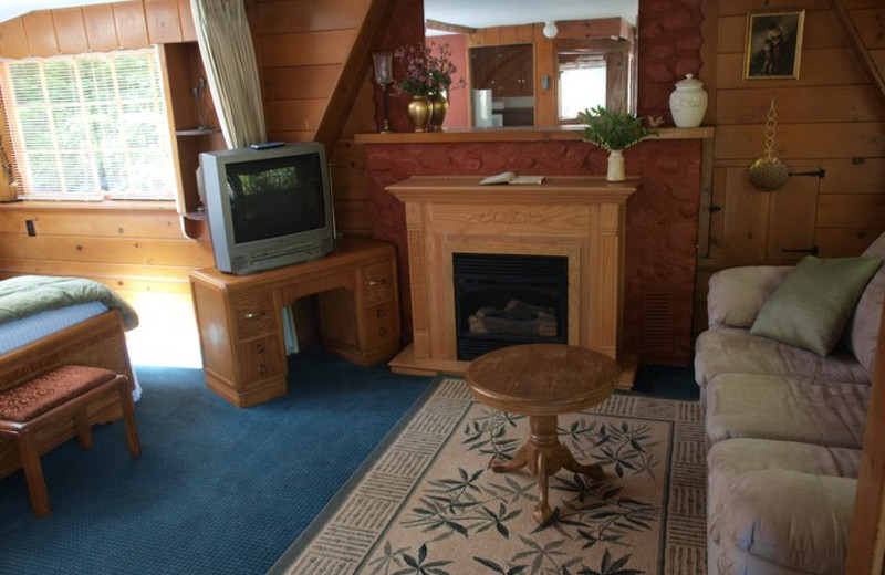 Cottage living room view at Hood Canal Cottages