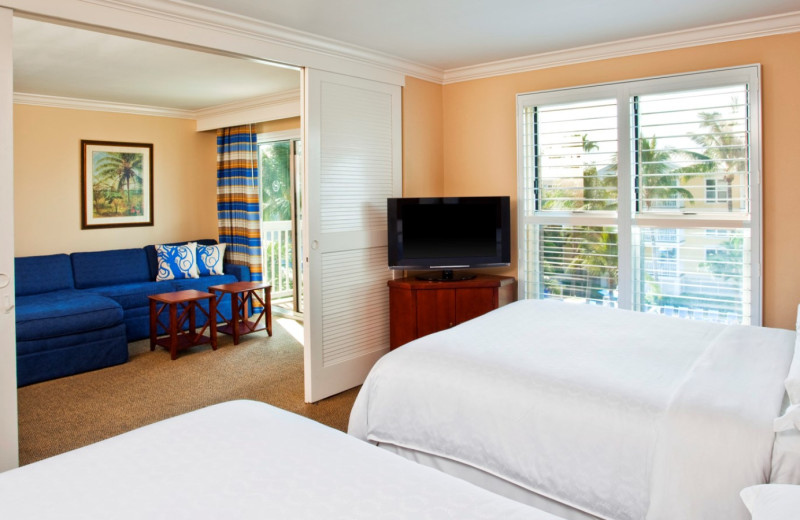 Guest bedroom at Sheraton Suites Key West.