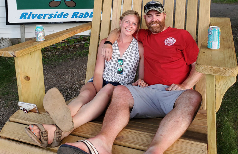 Couple at Riverside Resort.