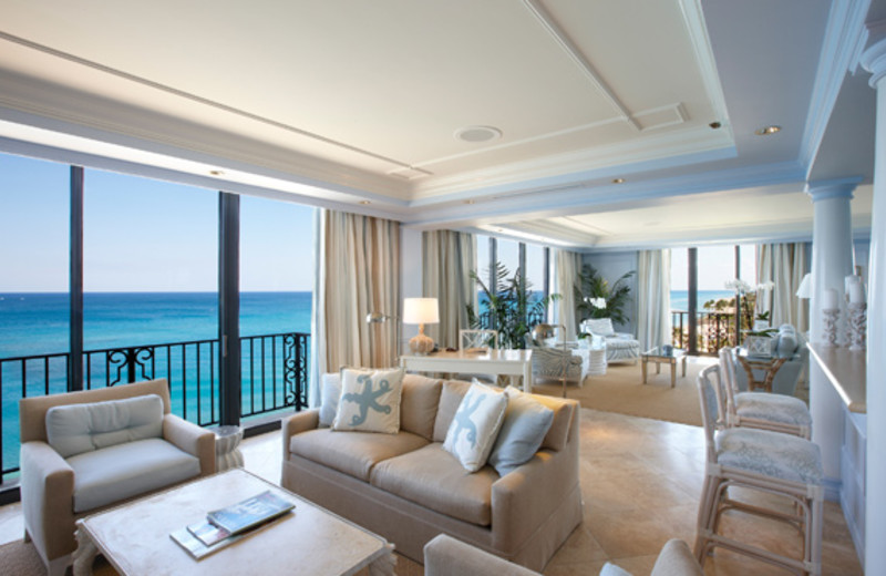 Guest suite at The Breakers Palm Beach.