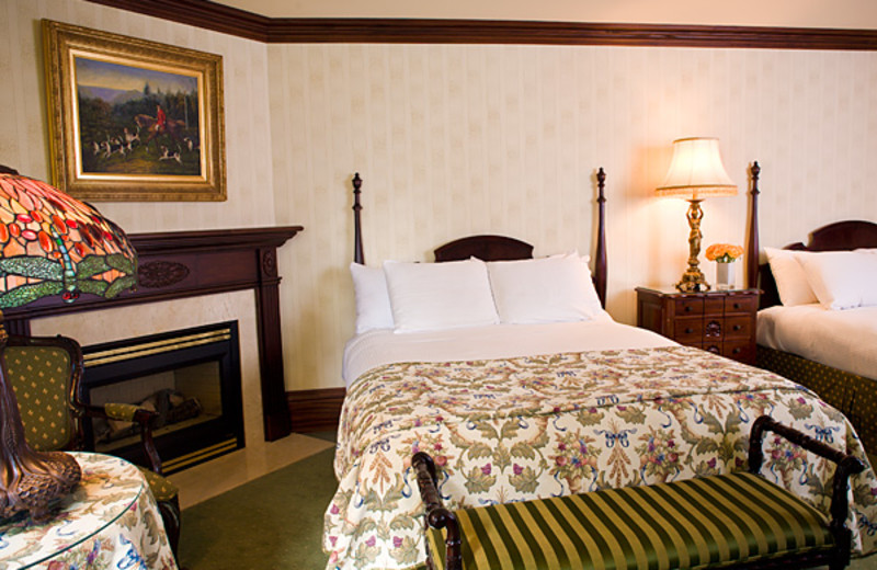 Double bed fireplace suite at Prince of Wales Hotel.