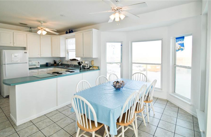 Rental kitchen at Dauphin Island Beach Rentals, LLC.