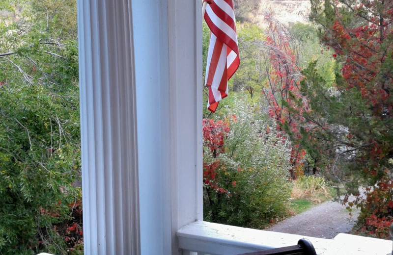 Porch at Riverside Hot Springs Inn & Spa.