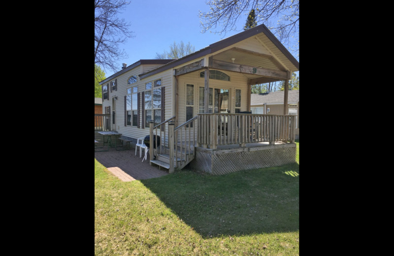 Cabin exterior at Sullivans Resort & Campground.