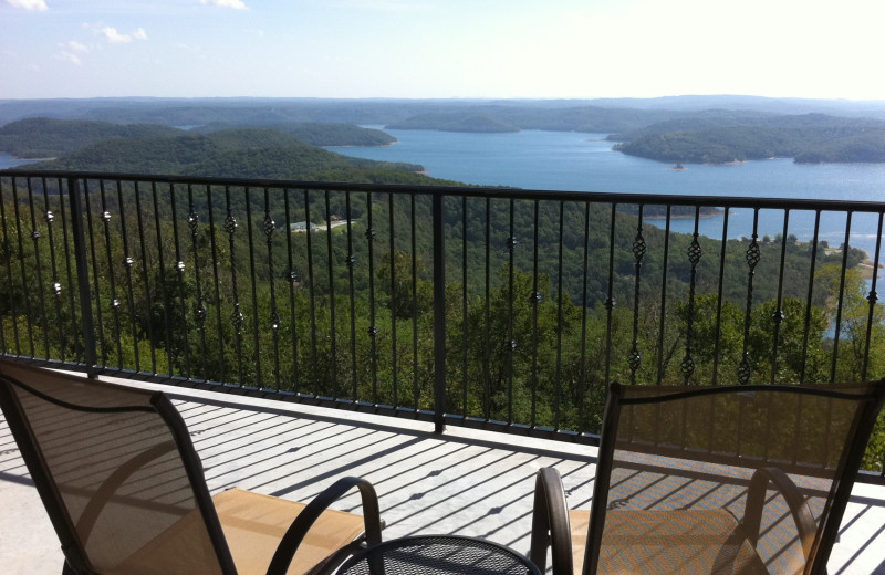 Balcony view at Whitney Mountain Lodge.