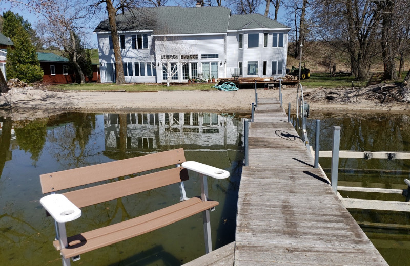 Cabin and dock at The Lodge on Otter Tail Lake.