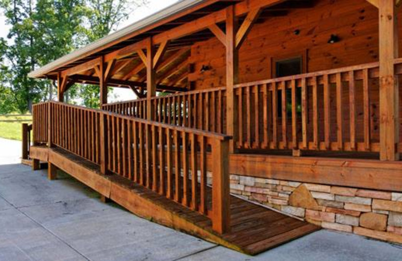 Handicapped accessible cabin exterior at Cabins For You.