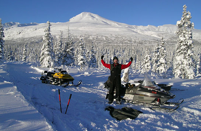 Snowmobiling at Majestic Valley Lodge.