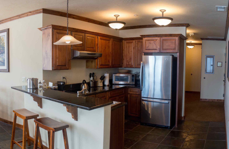 Guest kitchen at The Lodge at Whitefish Lake.