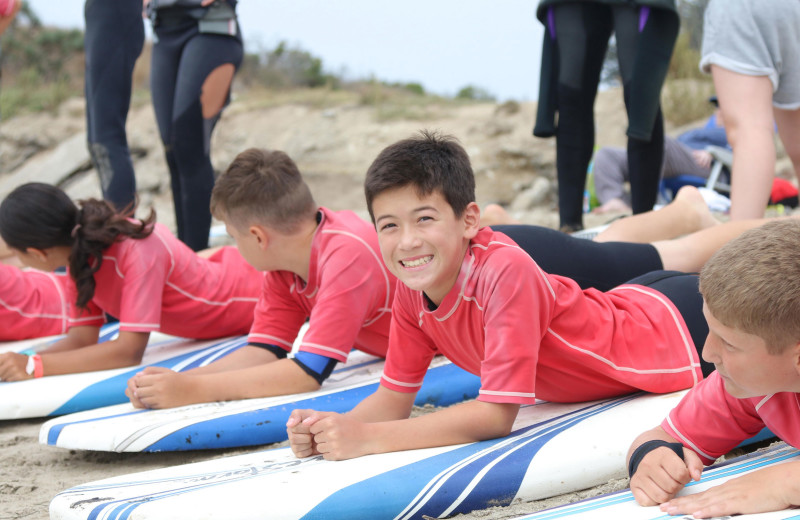 Surfing at UCSB Family Vacation Center.