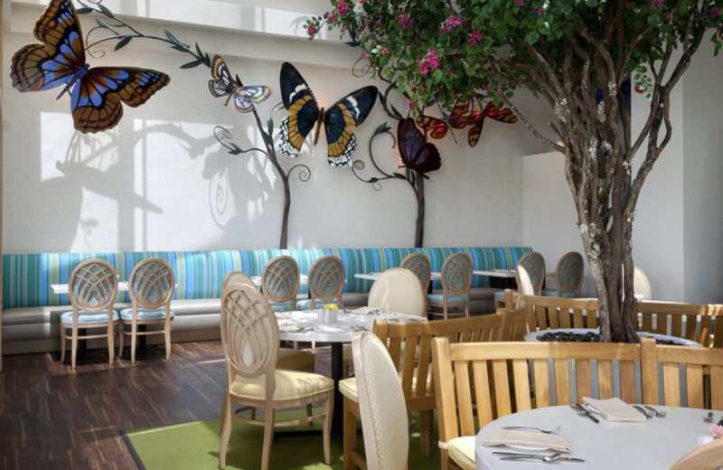 Dining at Moody Gardens Hotel.