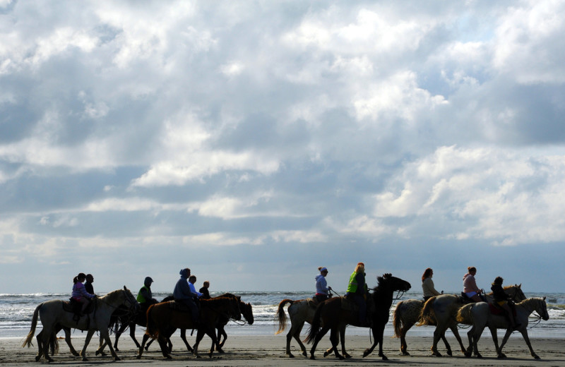 Horseback riding at Oyhut Bay Seaside Village.