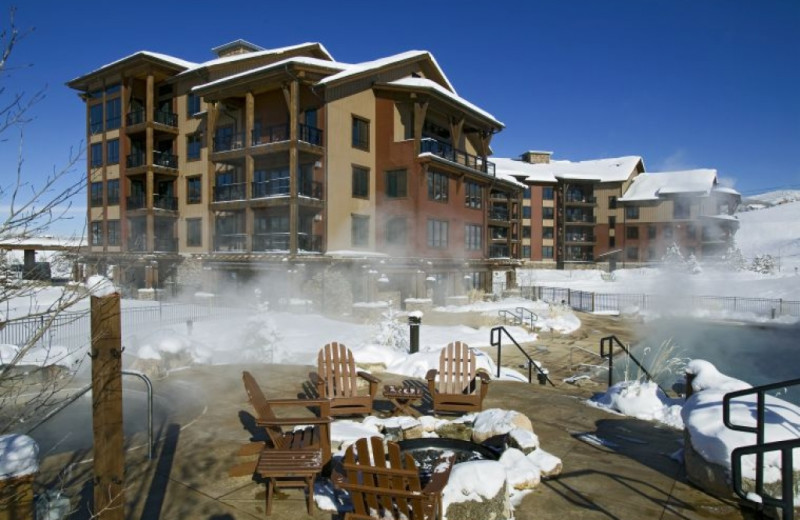 Patio at Trailhead Lodge.