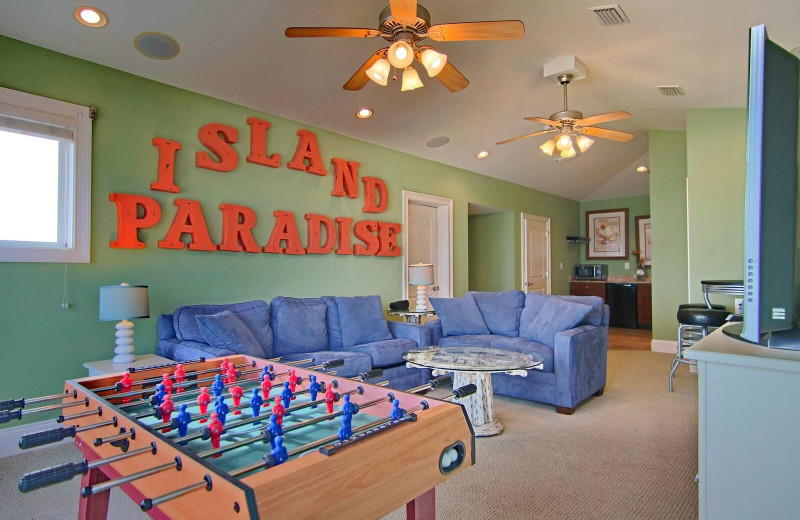 Rental living room at Resort Vacation Properties of St. George Island.