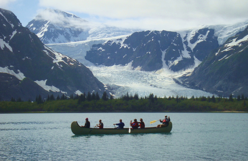 Canoeing at Kenai Fjords Glacier Lodge.