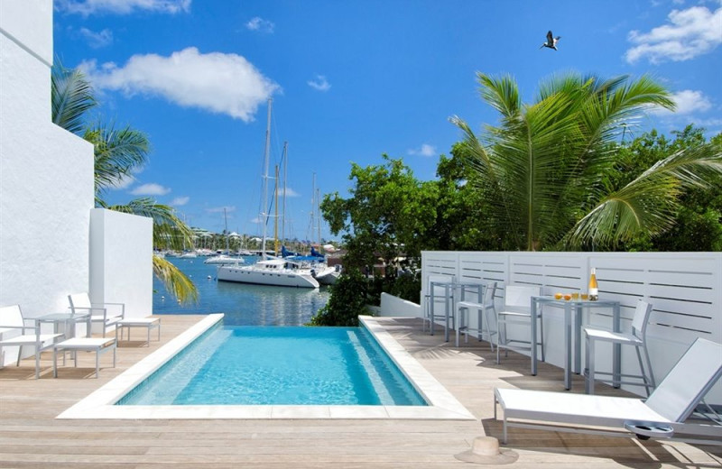 Vacation rental pool at Coral Beach Club.