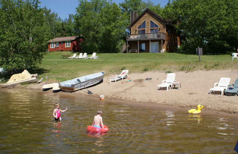 The beach at Zippel Bay Resort.