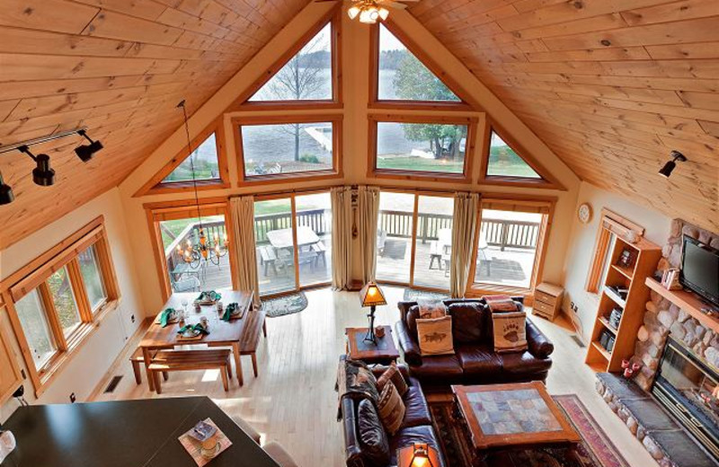 Rental living room at The Conger Collection.