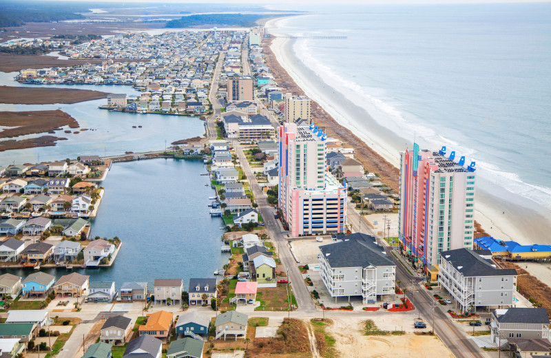 Exterior view of Prince Resort the Cherry Grove Pier.