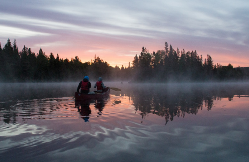 Canoeing at Algonquin Log Cabin.