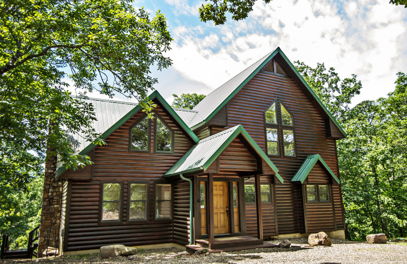 Cabin exterior at Kiamichi Country Cabins.