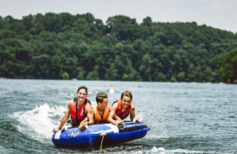 Water tubing at Brady Mountain Resort & Marina.