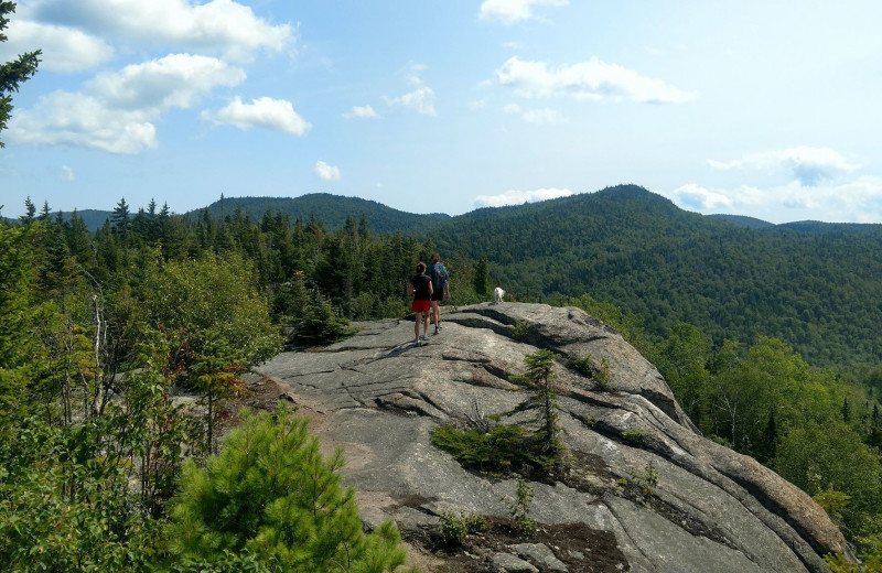 Hiking at Keene Valley Lodge.