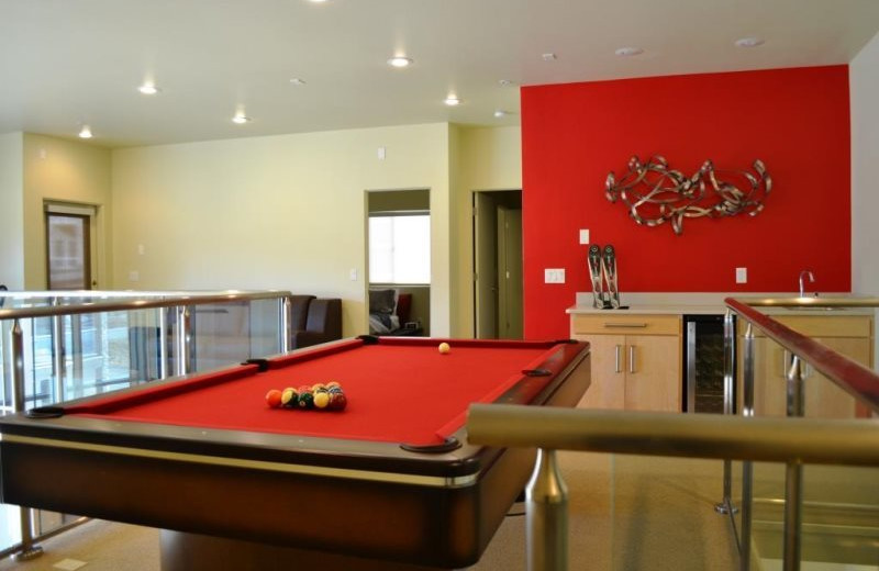 Billiard table at Brian Head Vacation Rentals.