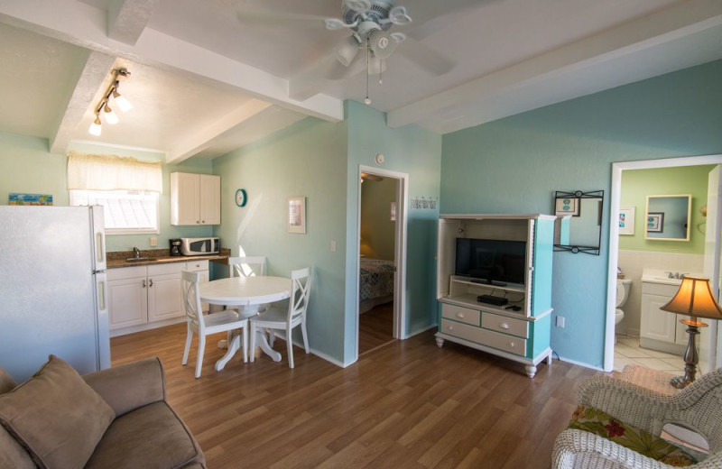 Guest room at Silver Sands Villas.