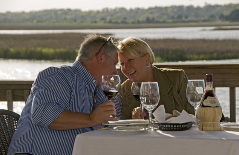 Couple dining at Ocean Isle Inn.