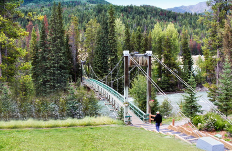 Bridge Across Property at the Panorama Vacation Retreat at Horsethief Lodge