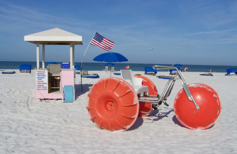 The beach at Gulf Strand Resort.