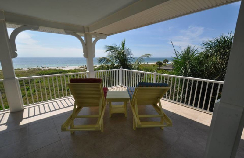 Rental deck at Lizzie Lu's Island Retreat.