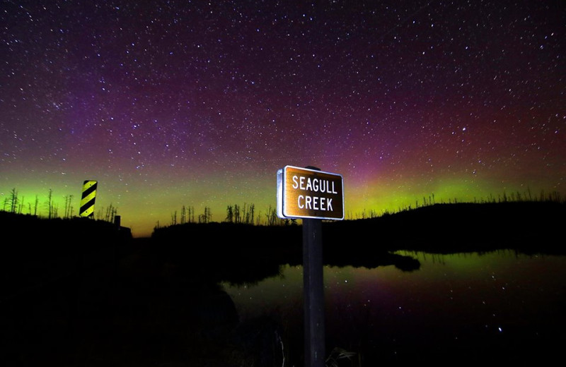 Northern lights at Gunflint Lodge.