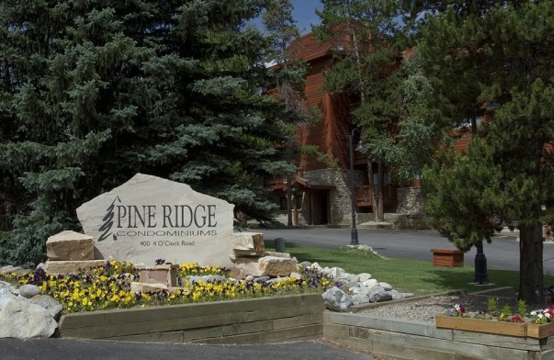 Exterior view of Pine Ridge Condominiums.