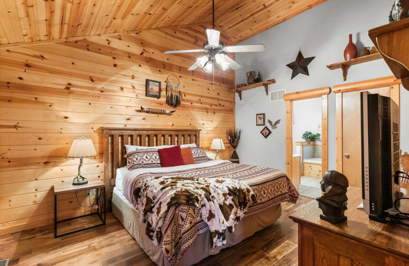 Rental bedroom at Branson Vacation Rentals.