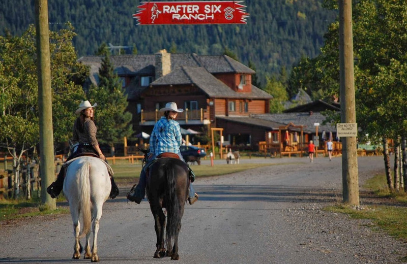 Family at Rafter Six Ranch Resort.