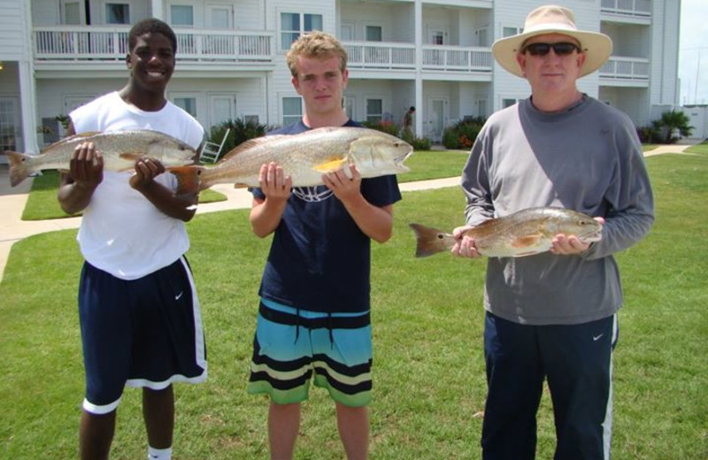 Fishing at The Lighthouse Inn at Aransas Bay.