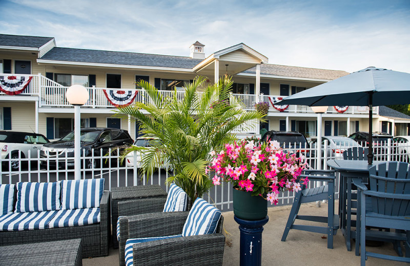 Patio at Footbridge Beach Motel.